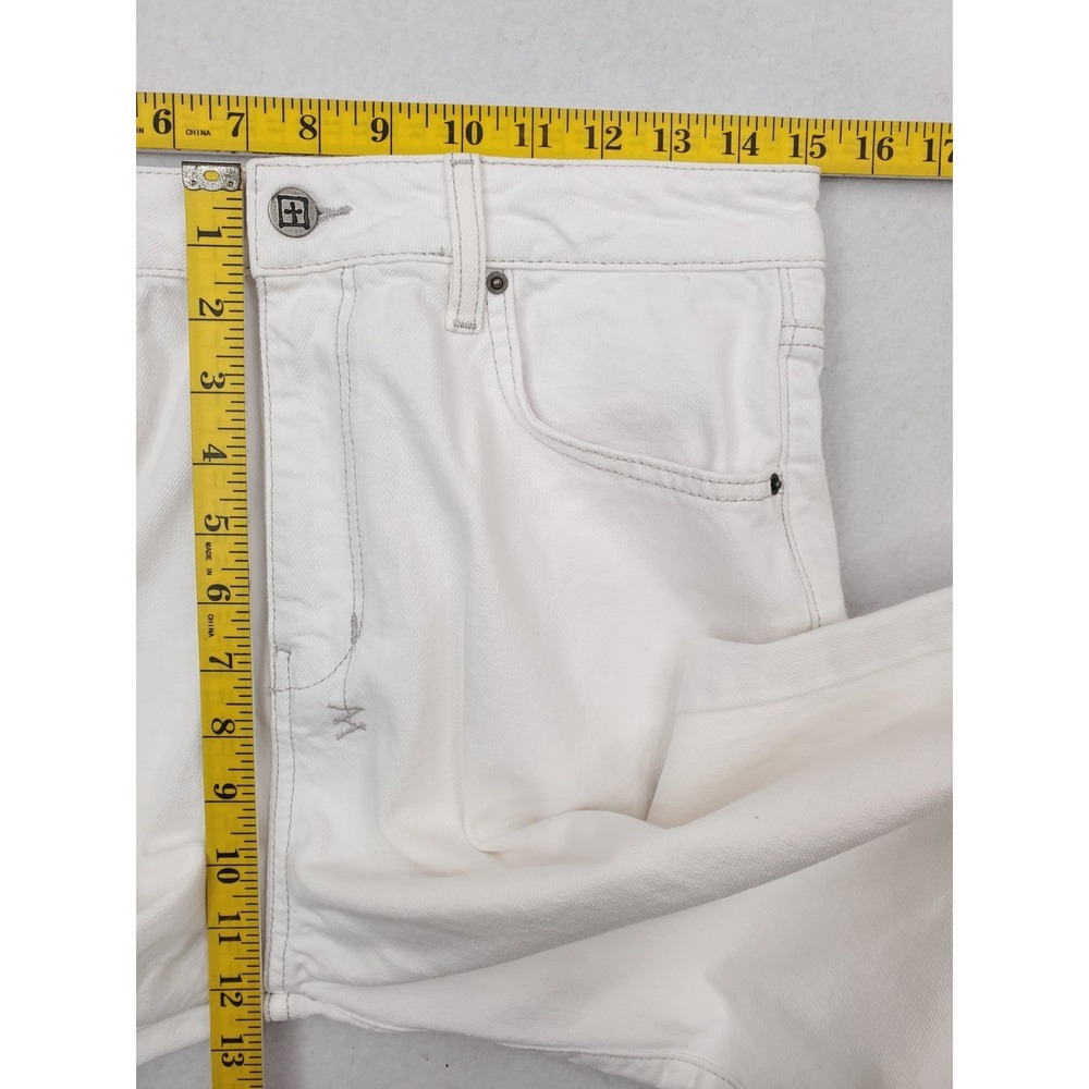 Ksubi Jeans Womens 30 White Gaucho Wide Leg Fray Raw Hem Baggy Y2K Grunge Skater - Picture 12 of 15